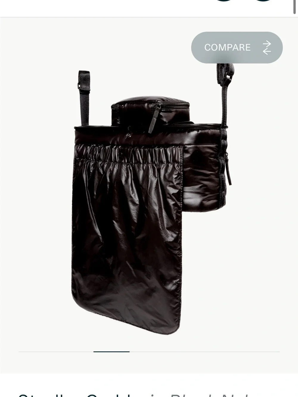 caraa Black Kids Stroller Organizer Bag